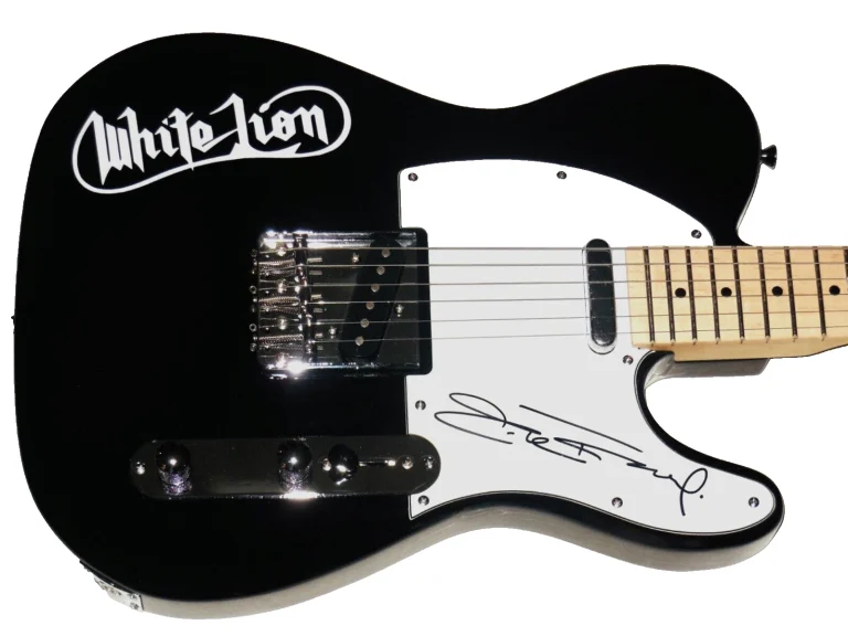 MIKE TRAMP AUTOGRAPHED ELECTRIC GUITAR (WHITE LION) - JSA COA!