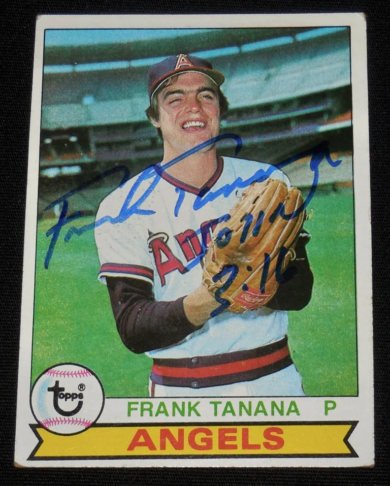 FRANK TANANA 1979 TOPPS AUTOGRAPHED BASEBALL CARD (CALIFORNIA ANGLES)