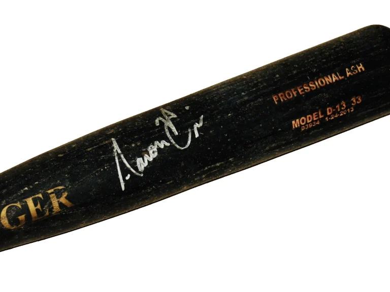 AARON HICKS AUTOGRAPHED BAT (YANKEES / TWINS) - Spring Training Used Bat!