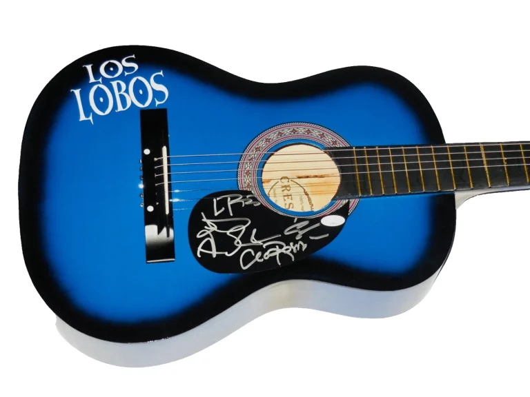 LOS LOBOS AUTOGRAPHED ACOUSTIC GUITAR (ALL 5 SIGNATURES) - JSA COA!