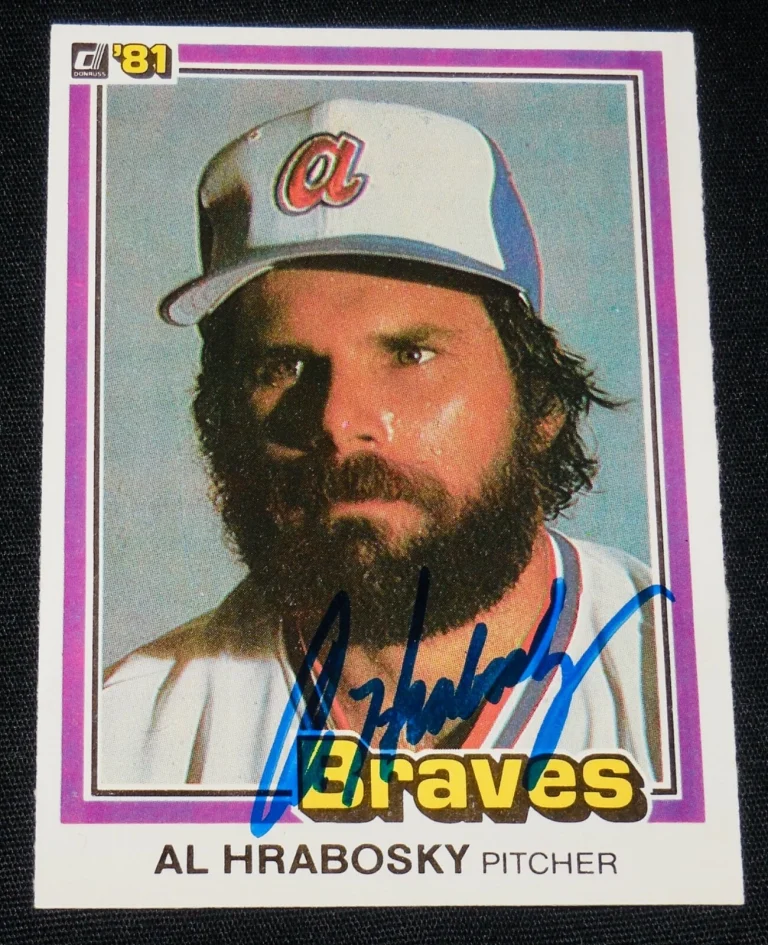AL HRABOSKY 1981 DONRUSS AUTOGRAPHED BASEBALL CARD (ATLANTA BRAVES)