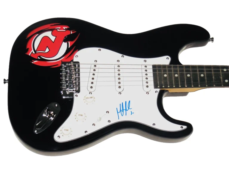 MARTIN BRODEUR AUTOGRAPHED ELECTRIC GUITAR (NEW JERSEY DEVILS) - W/ COA!