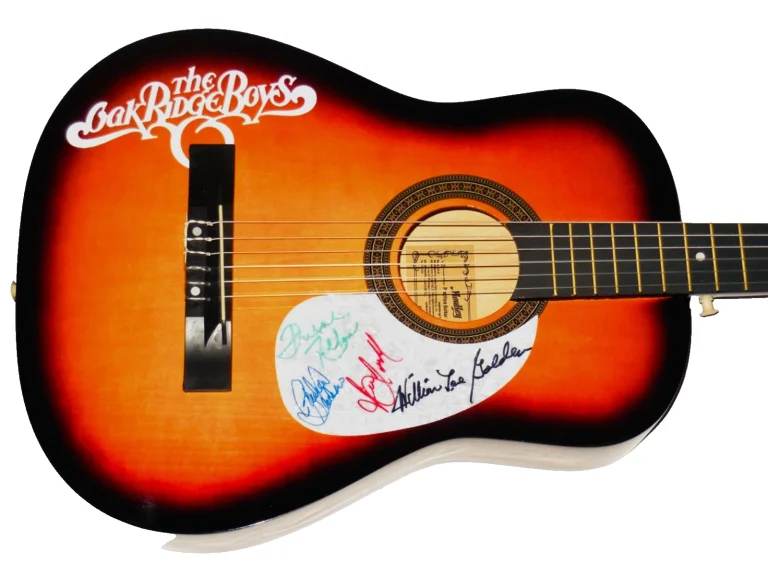 THE OAK RIDGE BOYS AUTOGRAPHED ACOUSTIC GUITAR (ALL 4 SIGNATURES) - W/ COA!