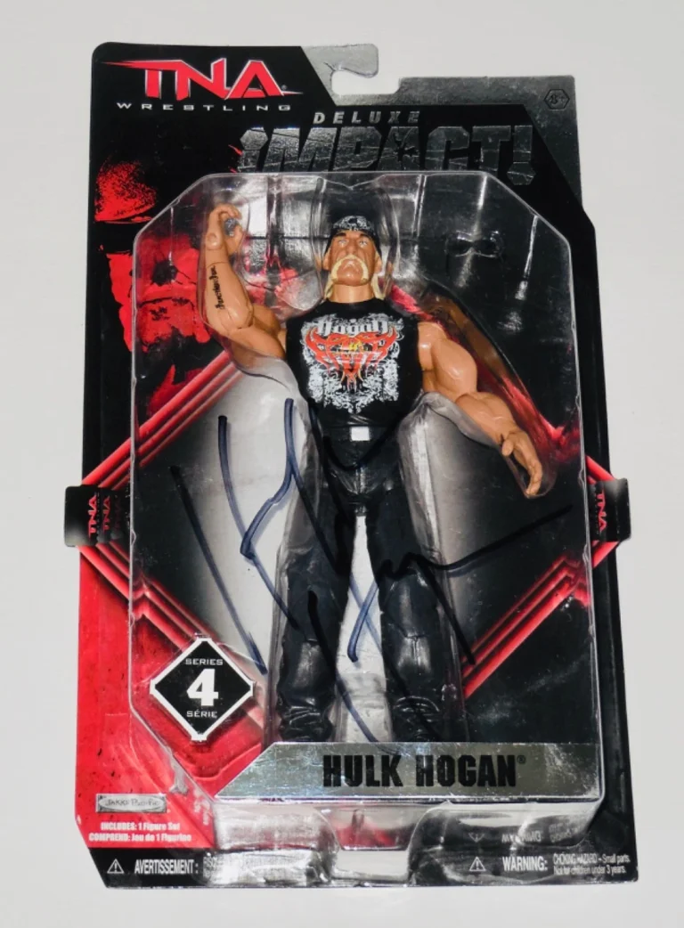 HULK HOGAN AUTOGRAPHED WWE / TNA WRESTLING ACTION FIGURE - W/ COA!