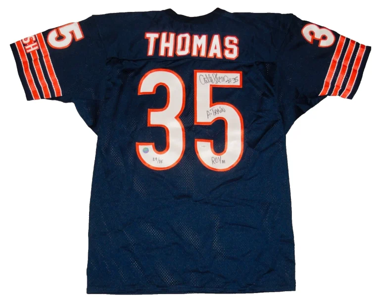 ANTHONY THOMAS AUTOGRAPHED CUSTOM JERSEY (CHICAGO BEARS) - JSA COA!