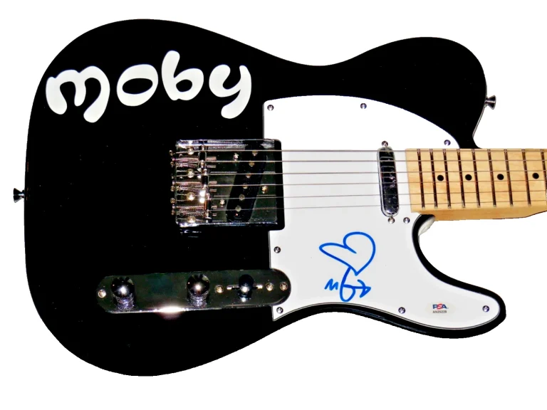 MOBY AUTOGRAPHED ELECTRIC GUITAR (SINGER / SONGWRITER) - PSA DNA!