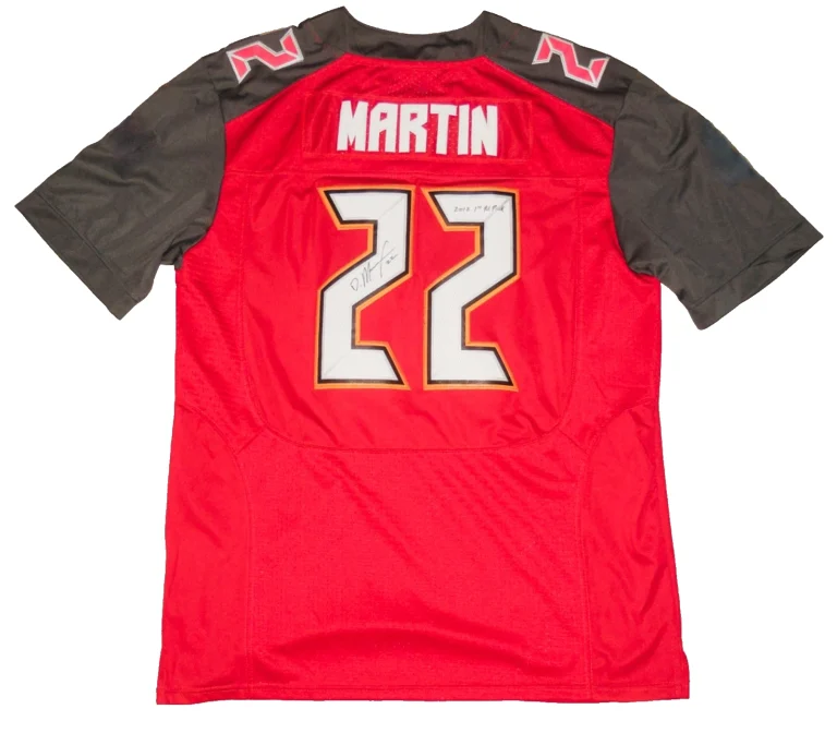 DOUG MARTIN AUTOGRAPHED CUSTOM JERSEY (TAMPA BAY BUCCANEERS) - 2012 1st ROUND PK