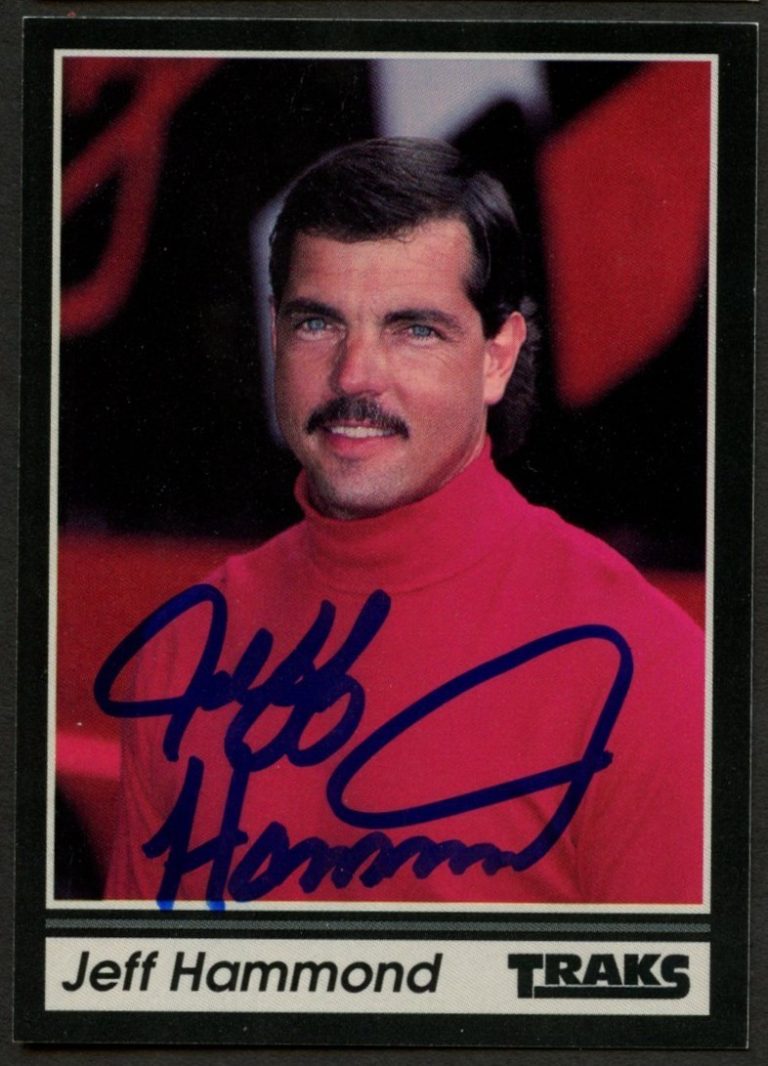 Jeff Hammond #17 signed autograph auto 1991 Traks NASCAR Racing Trading Card