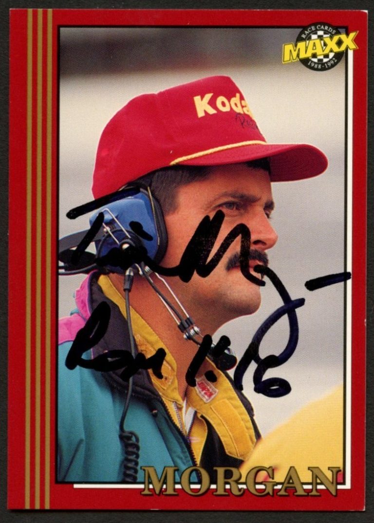 Tim Morgan #107 signed autograph auto 1992 Maxx NASCAR Racing Trading Card