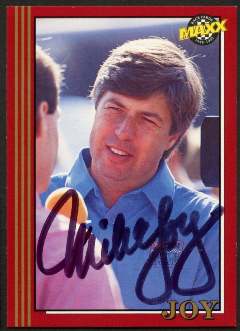Mike Joy #223 signed autograph auto 1992 Maxx NASCAR Racing Trading Card
