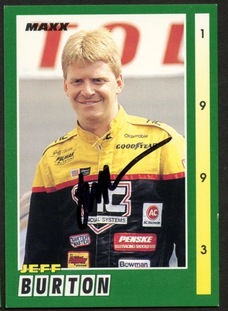 Jeff Burton #45 signed autograph auto 1993 MAXX Nascar Trading Card