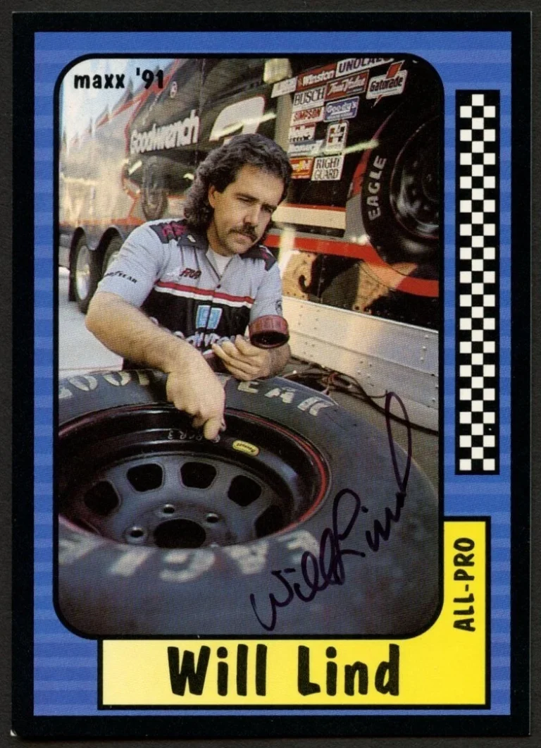 Will Lind #212 signed autograph auto 1991 Maxx NASCAR Racing Trading Card