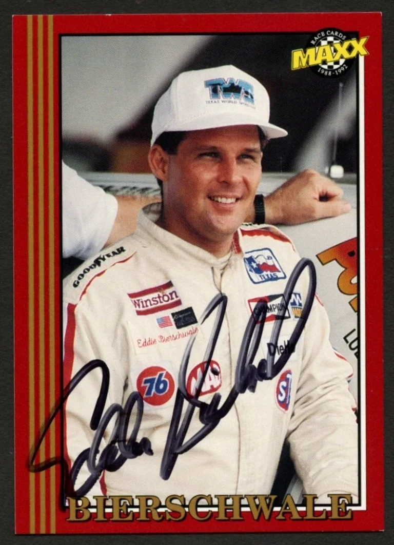 Eddie Bierschwale #95 signed autograph auto 1992 Maxx NASCAR Racing Trading Card