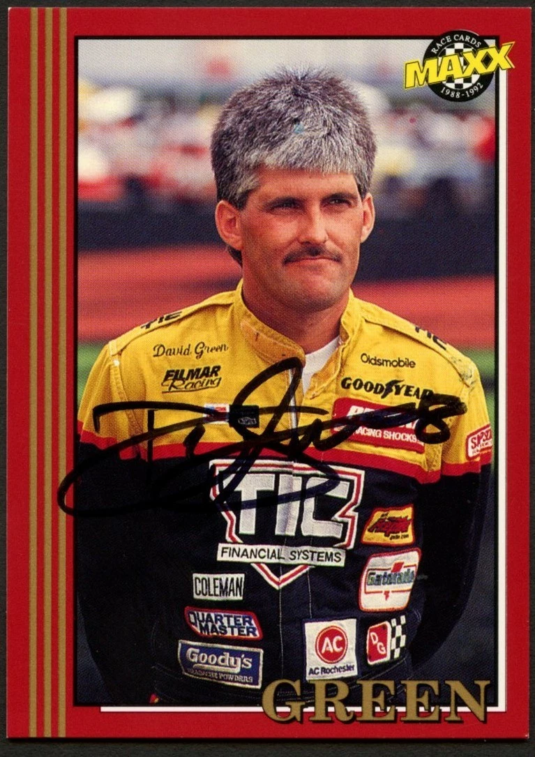 David Green #79 signed autograph auto 1992 Maxx NASCAR Racing Trading Card