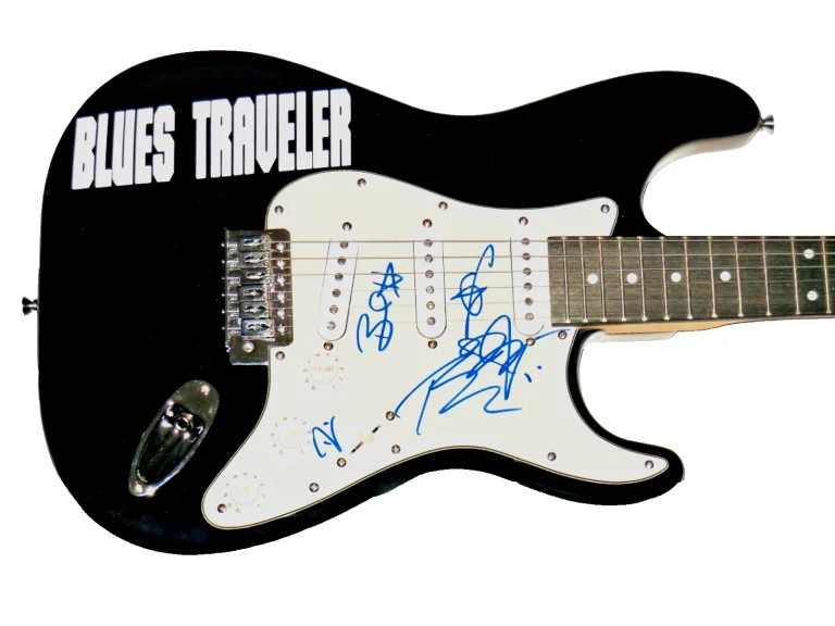 BLUES TRAVELER AUTOGRAPHED ELECTRIC GUITAR (5 SIGNATURES!) - W/ COA!