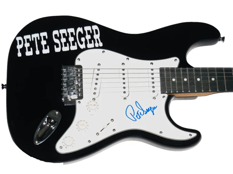 PETE SEEGER AUTOGRAPHED ELECTRIC GUITAR (SINGER / SONGWRITER) - JSA COA!
