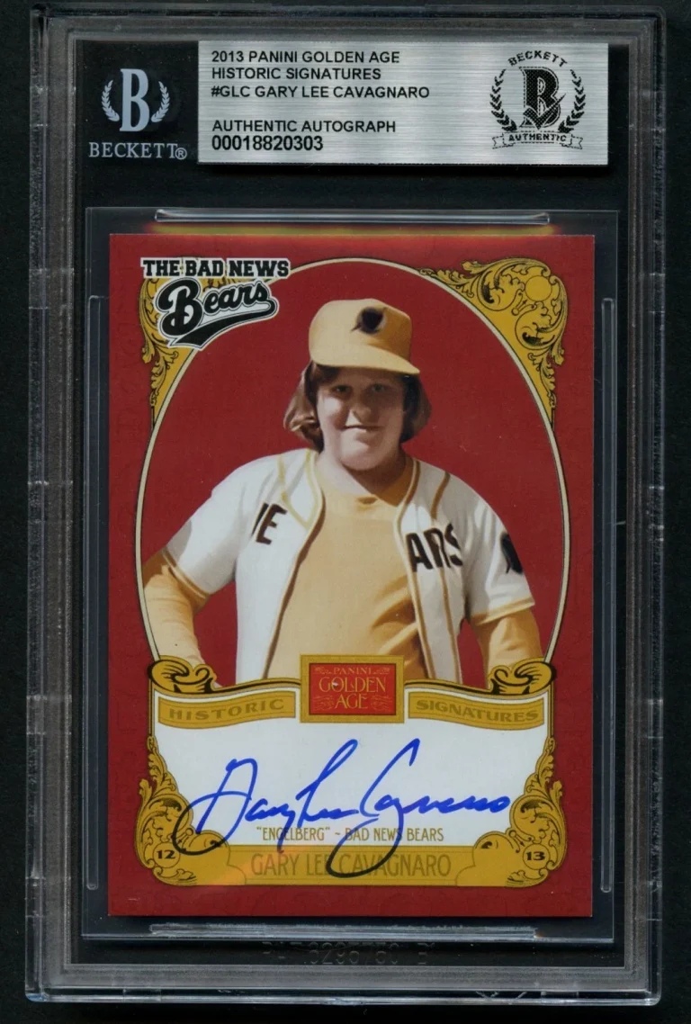 Gary Cavagnaro signed autograph 2013 Panini Golden Age Actor Bad News Bears BAS