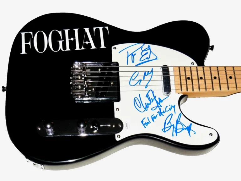 FOGHAT AUTOGRAPHED ELECTRIC GUITAR (4 SIGNATURES) - JSA COA!