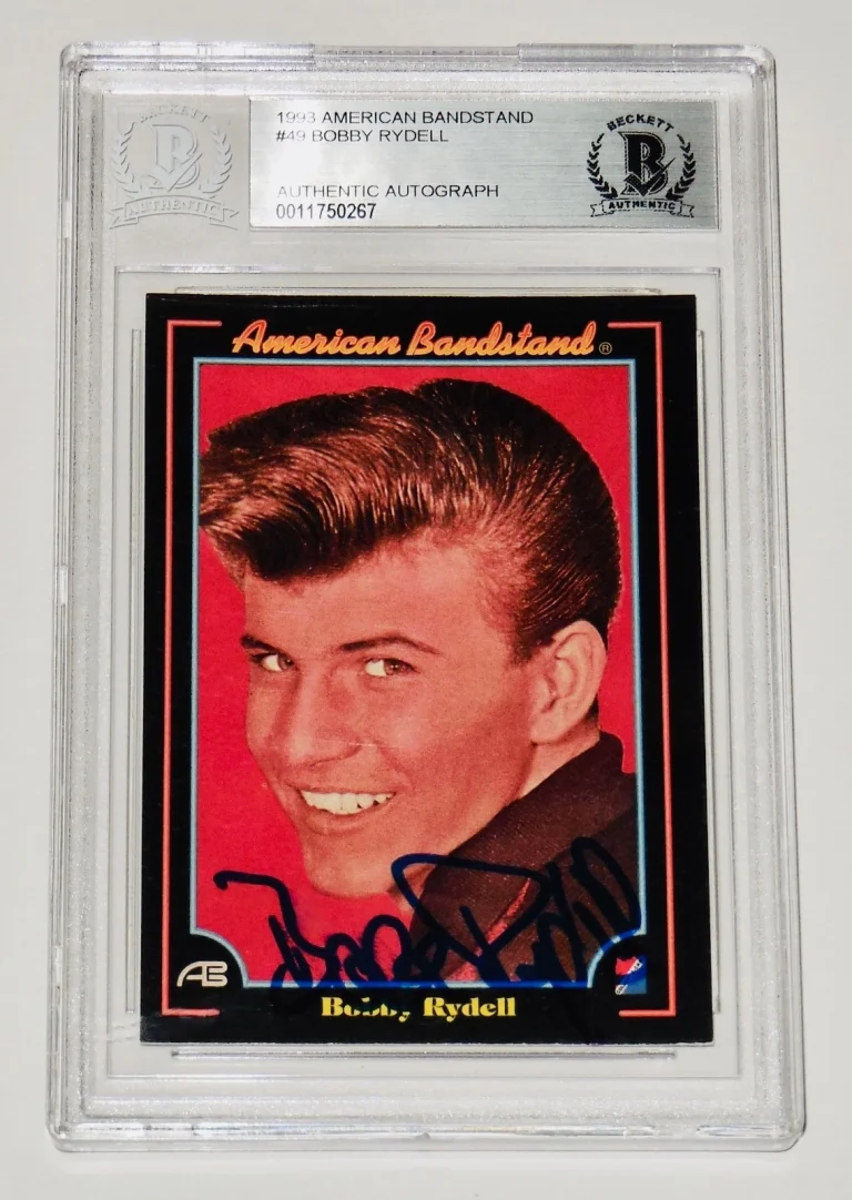 BOBBY RYDELL AUTOGRAPHED 1993 AMERICAN BANDSTAND #49 TRADING CARD (BECKETT)