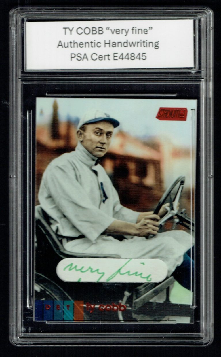 Ty Cobb HANDWRITTEN WORDS 