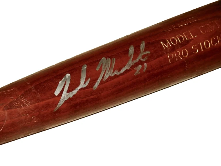 NICK MARKAKIS AUTOGRAPHED BAT (BALTIMORE ORIOLES) - Spring Training Used Bat!