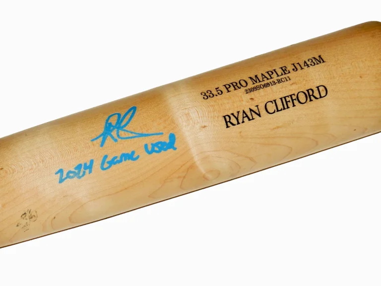 RYAN CLIFFORD AUTOGRAPHED 2024 GAME USED BASEBALL BAT (NEW YORK METS) W/ COA!