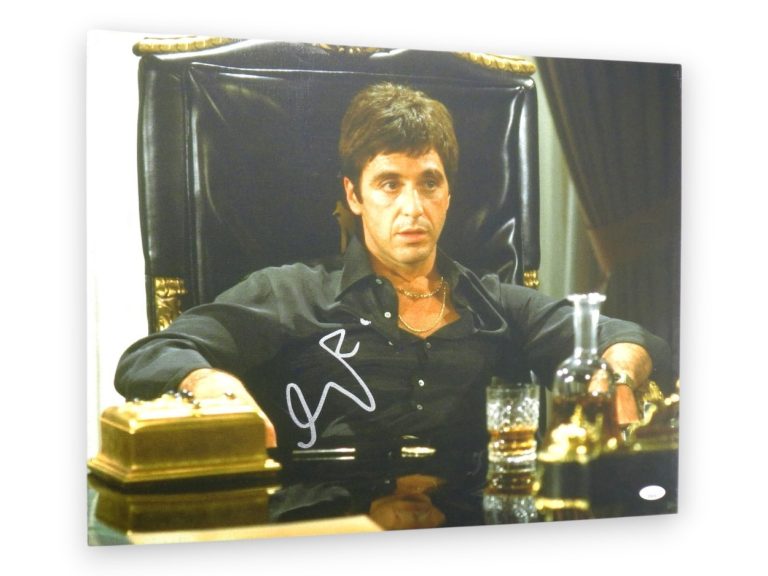 Al Pacino Signed Autographed 16X20 Canvas Photo Scarface in Chair JSA ZZ48226