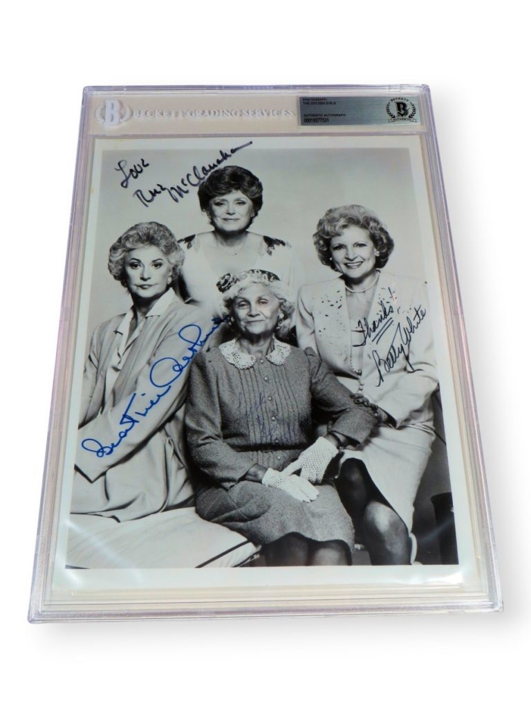 The Golden Girls Signed Autographed 8X10 Photo White Arthur Getty BAS Slab 531