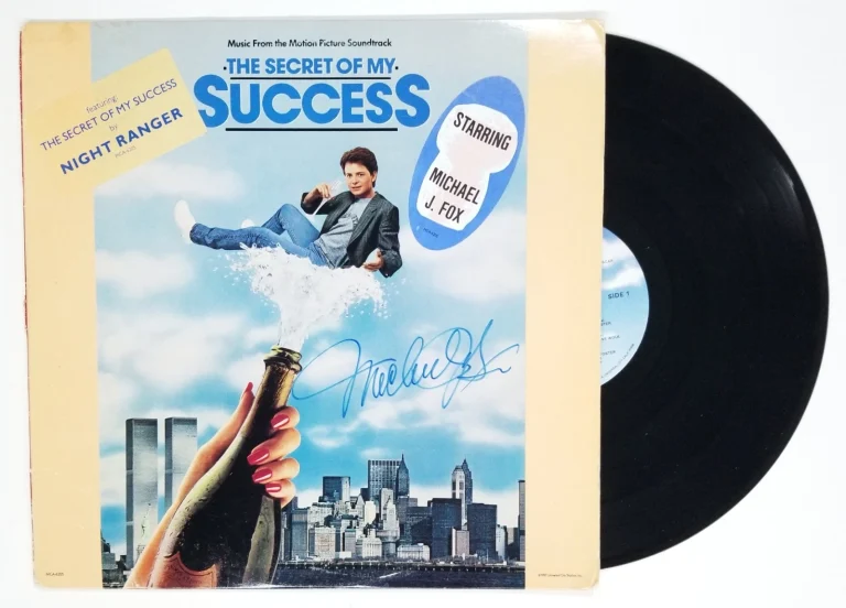 Michael J. Fox SIGNED Secret Of My Success Movie Soundtrack Vinyl Record JSA COA
