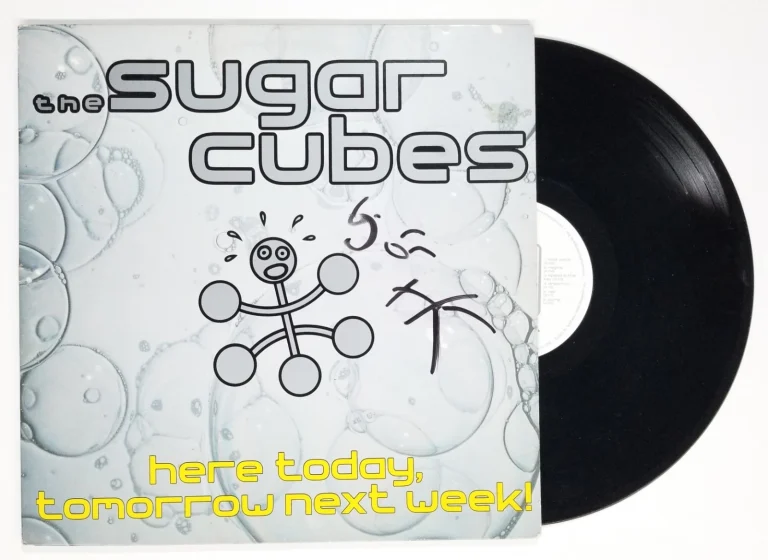 BJORK The Sugarcubes SIGNED  Here Today Tomorrow Next Week Vinyl Record JSA COA