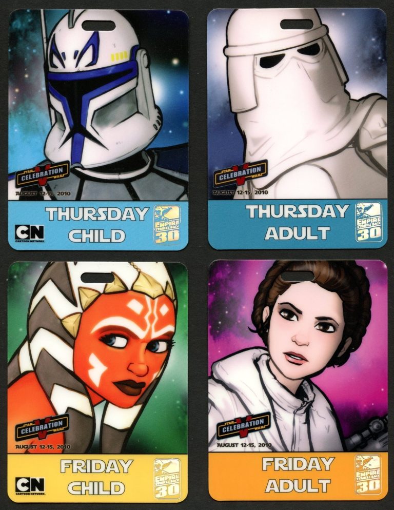 2010 Star Wars CELEBRATION V set of 14 Entrance Badges Empire Strikes Back 30