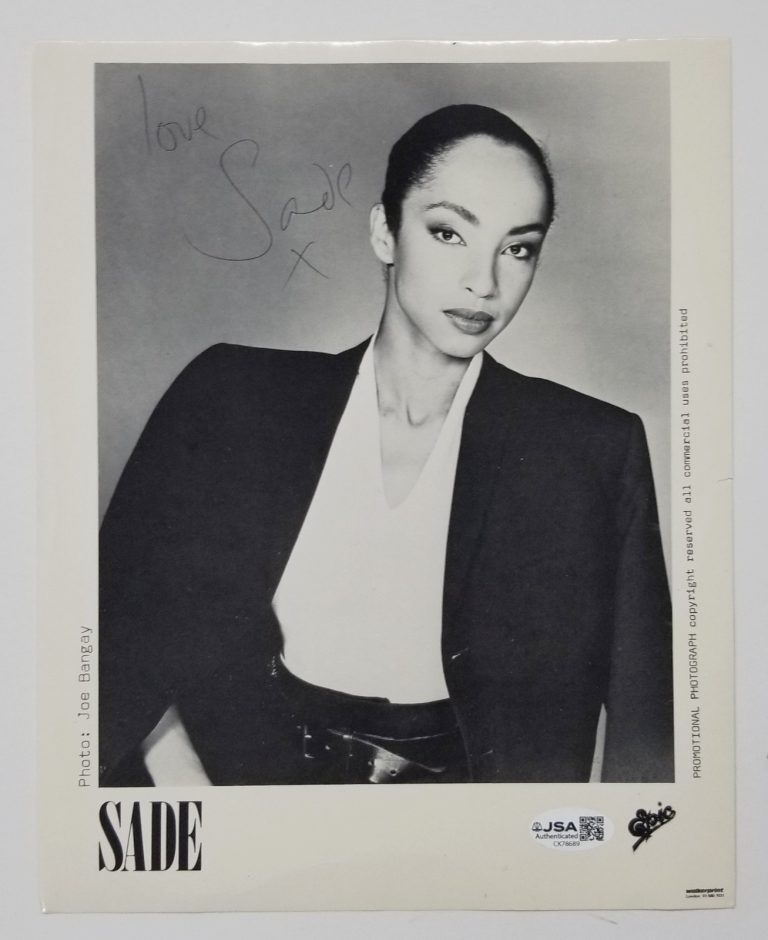 Sade Adu singer REAL hand SIGNED Early Original Promo Photo #2 JSA COA Autograph