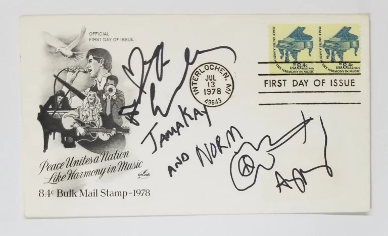 Indigo Girls SIGNED 1978 Peace Unites Music First Day Cover FDC Envelope JSA COA