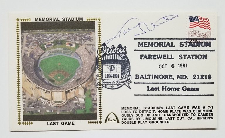 Johnny Unitas SIGNED Orioles Last Home Game First Day Cover FDC Envelope JSA COA