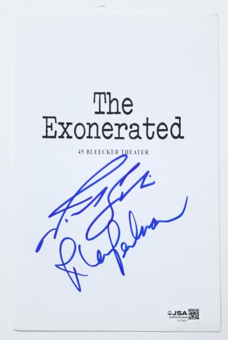 Josh Brolin & Rhea Perlman SIGNED The Exonerated Play Program JSA COA Marvel