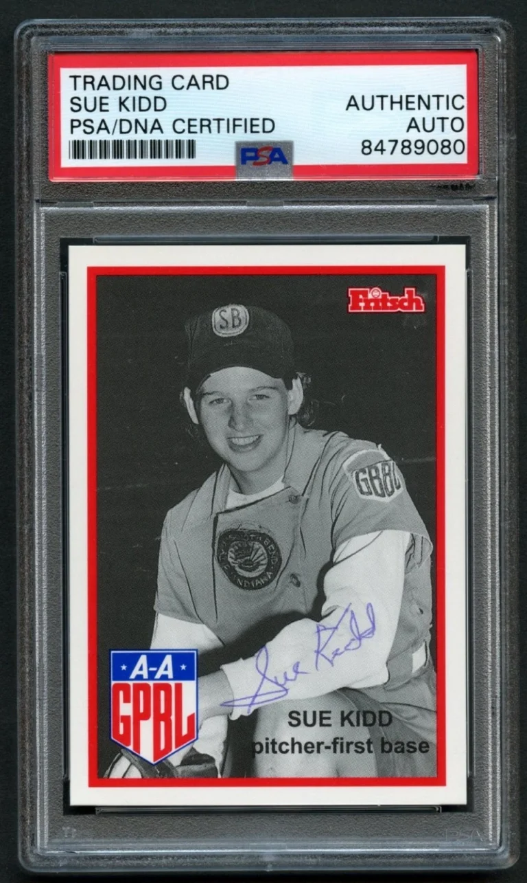 Sue Kidd #99 signed autograph auto 1995-96 FRITSCH AAGPBL PSA Slabbed