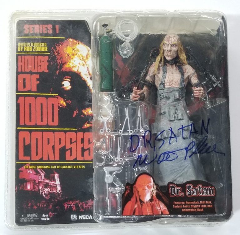 Walter Phelan SIGNED NECA House of 1000 Corpses Dr. Satan Action Figure JSA COA