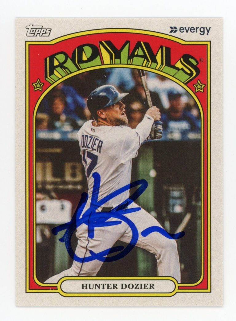 HUNTER DOZIER SIGNED 2020 TOPPS EVERGY SGA BASEBALL CARD AUTO KANSAS CITY ROYALS