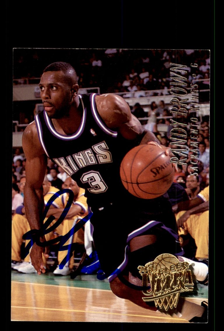 Signed Basketball Card Auto Randy Brown 1994-95 Ultra #324 Sacramento Kings