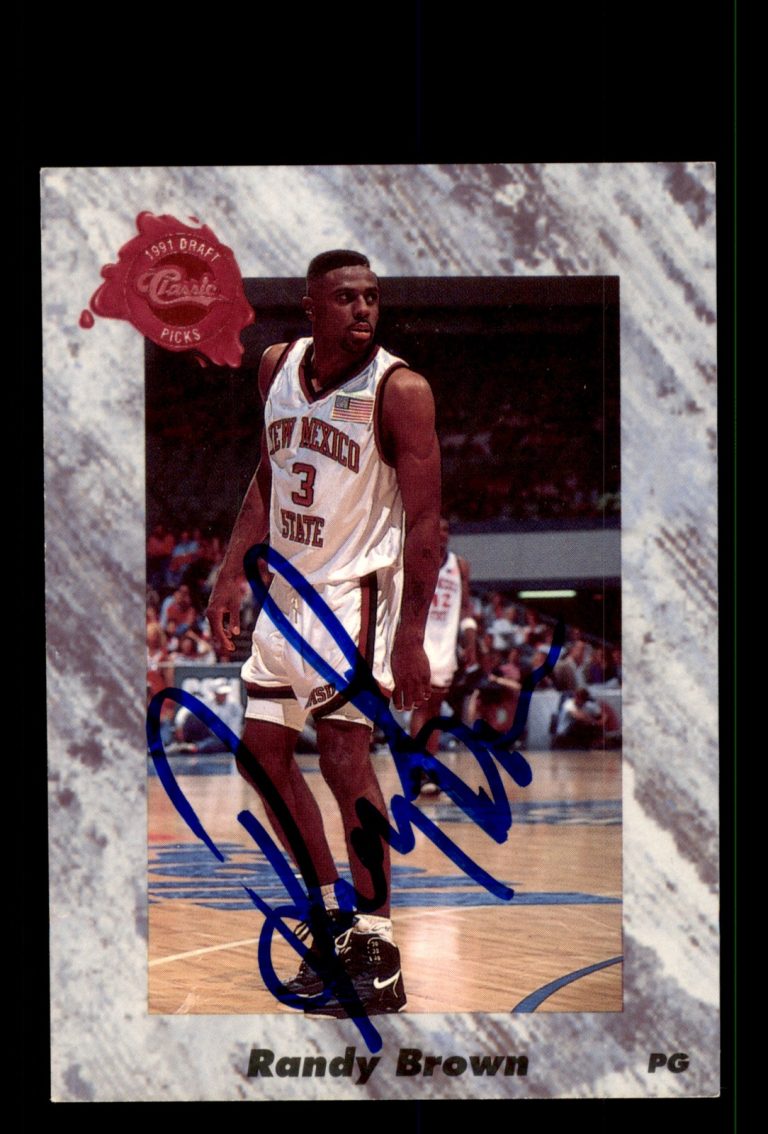 Signed Basketball Card Auto Randy Brown 1991 Classic Four Sport #169 Kings