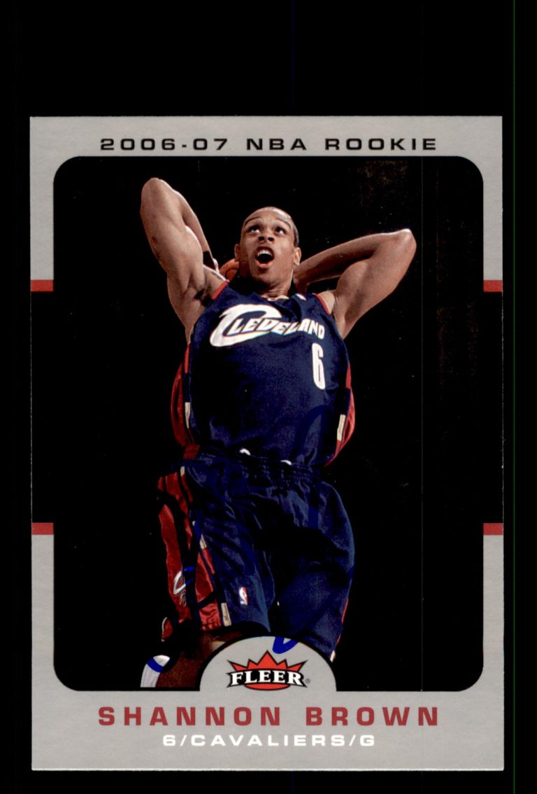 Signed Basketball Card Auto Shannon Brown 2006-07 Fleer #242 Cleveland Cavaliers