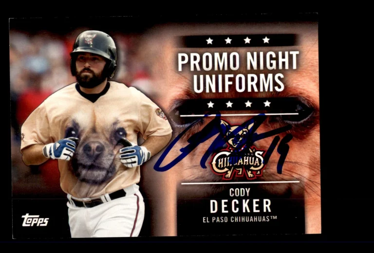 Signed Baseball Card Auto Cody Decker 2015 Topps Pro Debut #PN-CD