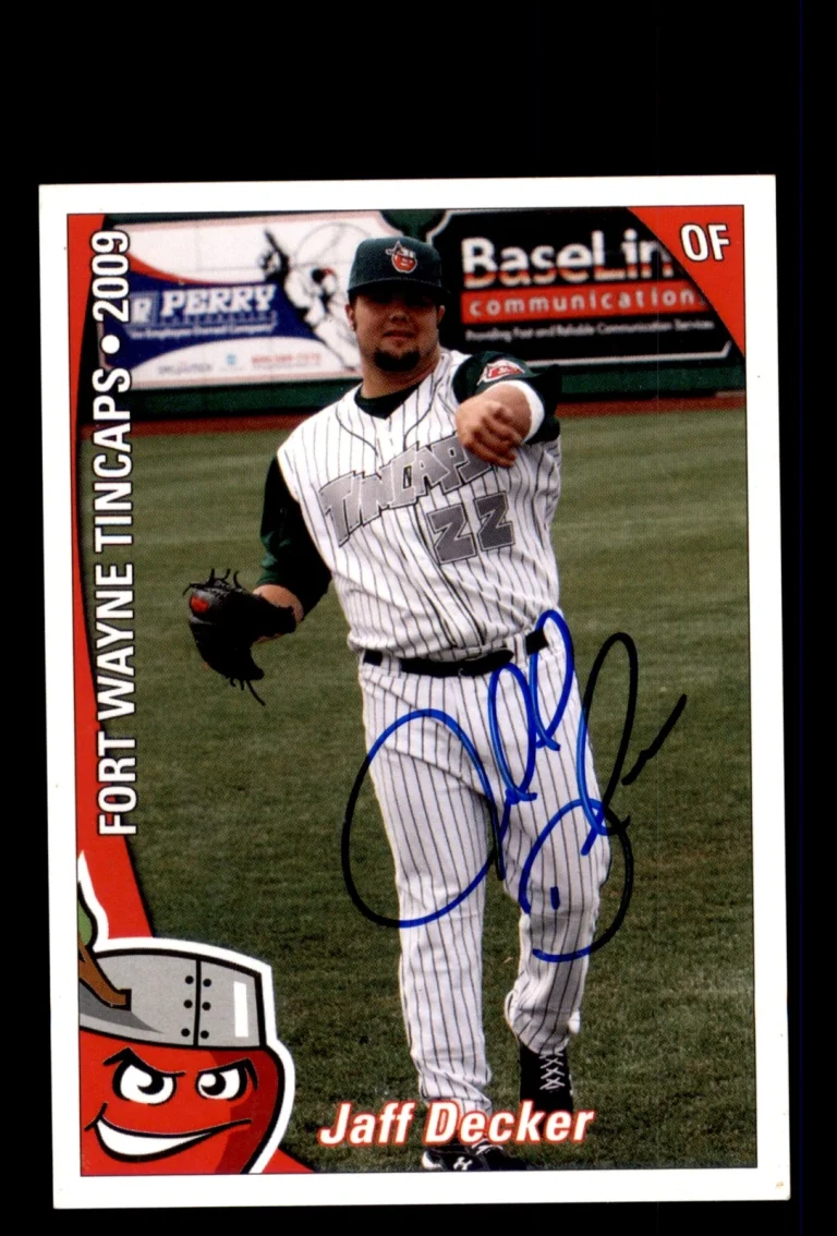 Signed Baseball Card Auto Jaff Decker 2009 Grandstand Fort Wayne TinCaps #NNO