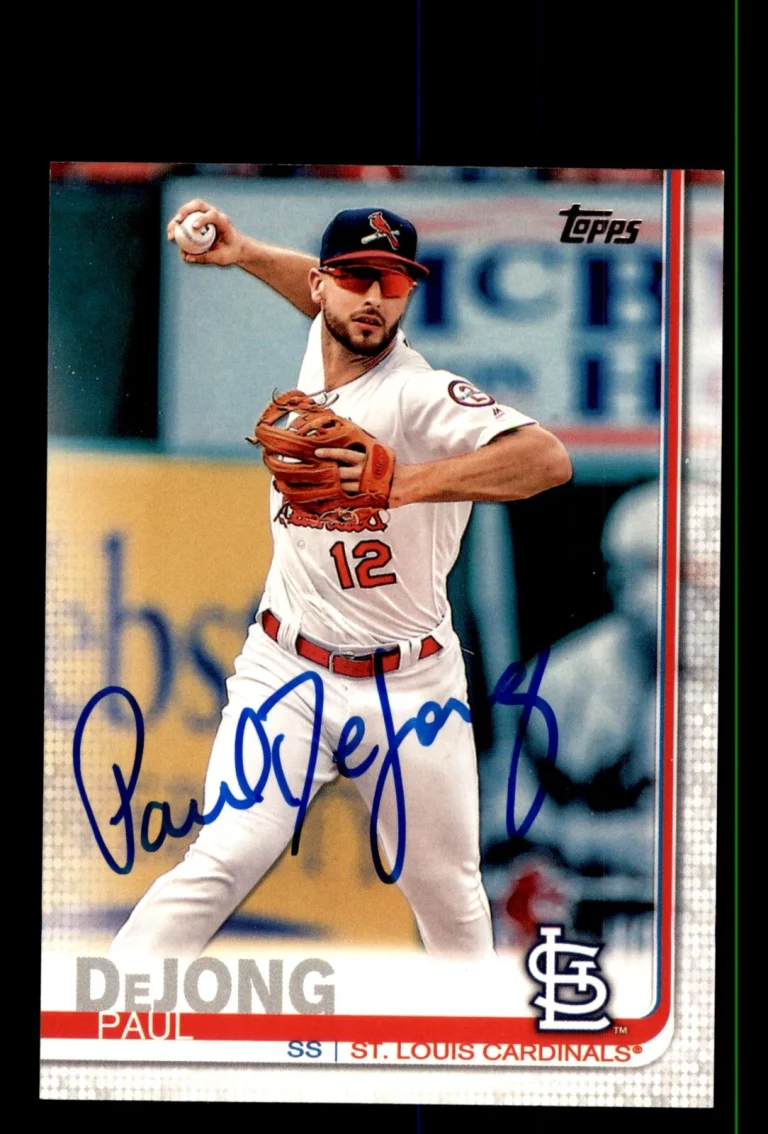 Signed Baseball Card Auto Paul DeJong 2019 Topps #125 St. Louis Cardinals