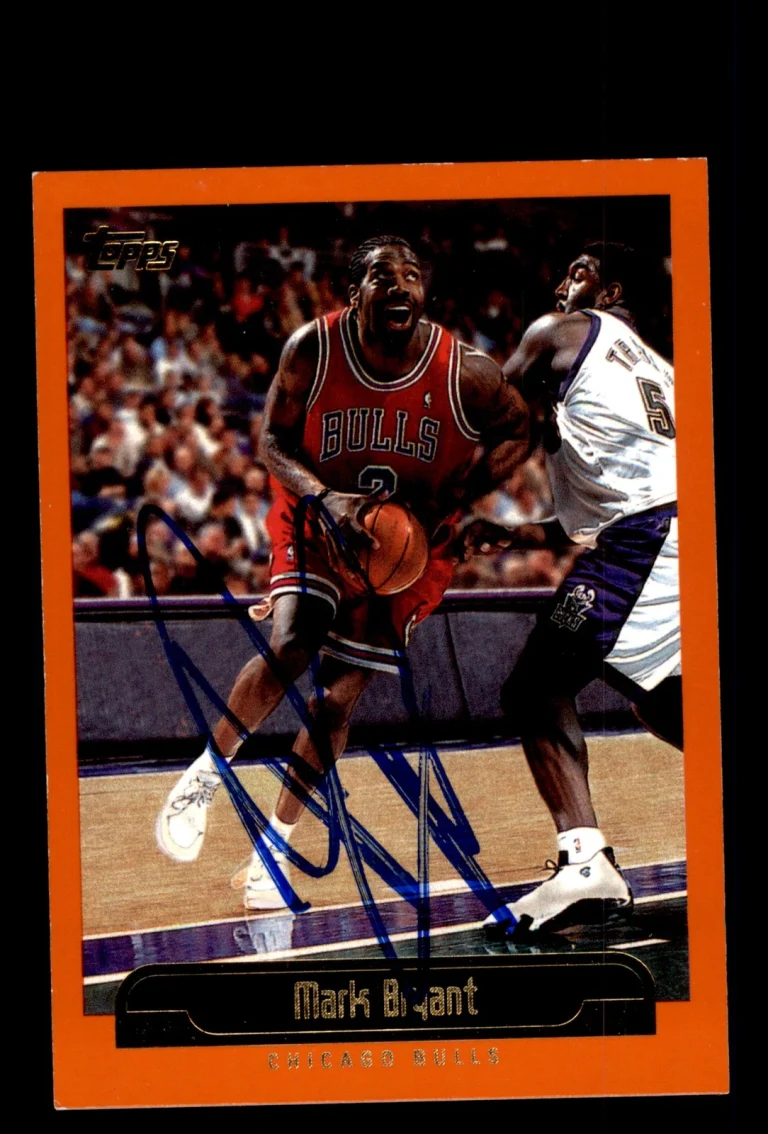 Signed Basketball Card Auto Mark Bryant 1999-00 Topps #91 Chicago Bulls