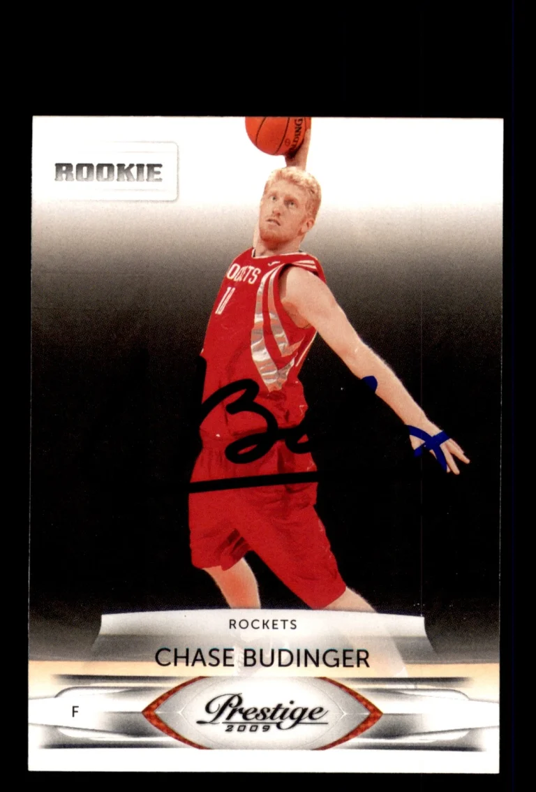 Signed Basketball Card Auto Chase Budinger 2009-10 Panini Prestige #242 Rockets