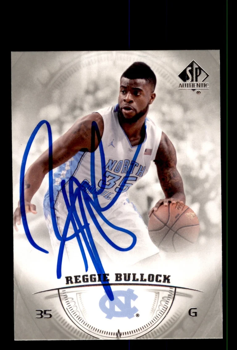 Signed Basketball Card Auto Reggie Bullock 2013-14 SP Authentic #44 UNC