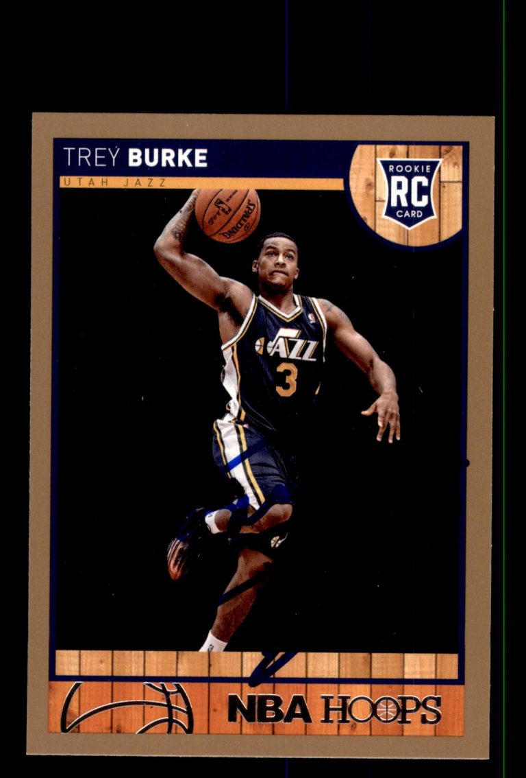 Signed Basketball Card Auto Trey Burke 2013-14 Hoops #269 Utah Jazz Gold