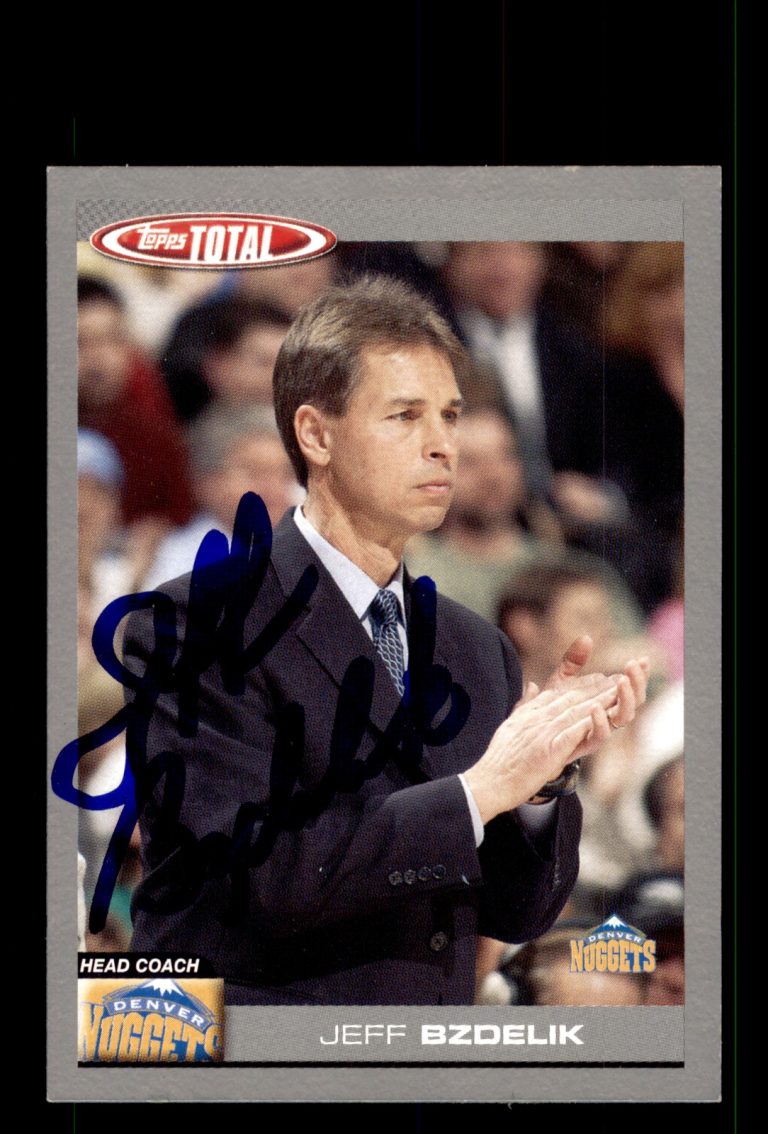 Signed Basketball Card Auto Jeff Bzdelik 2004-05 Topps Total #373 Silver