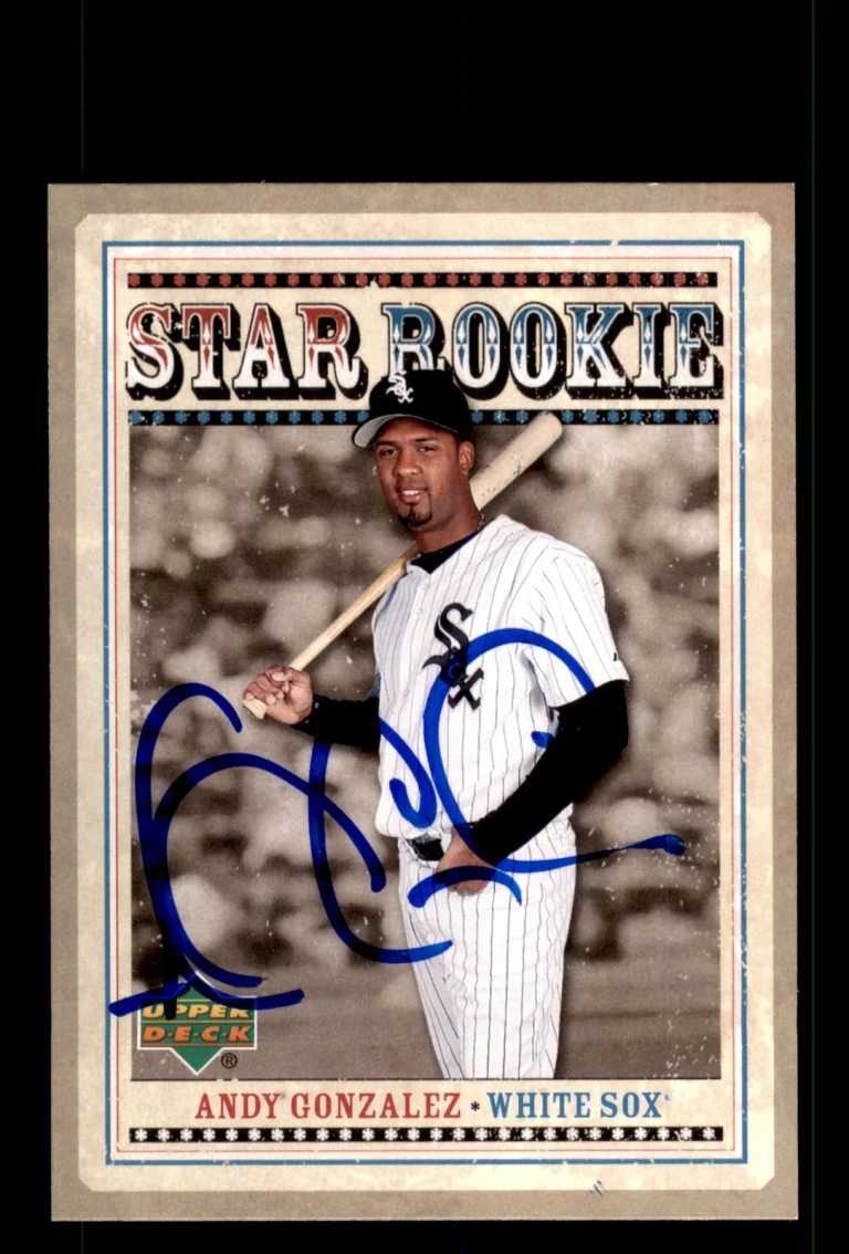 Signed Baseball Card Auto Andy Gonzalez 2007 Upper Deck #SR44 Chicago White Sox